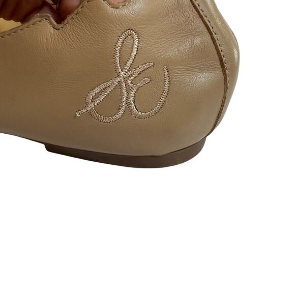 Sam Edelman Finnegan Scalloped Ballet Flats Nude Beige Size 9.5 - Picture 10 of 11